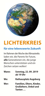 Flyer zum Lichterkreis am 22.09.